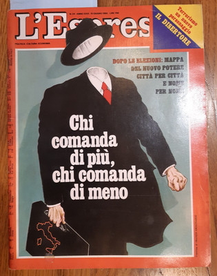 L'ESPRESSO N.24 1980 - ROTE BRIGATE / DOSTOEVSKIJ / TRANSSEXUAL / DE FILIPPO