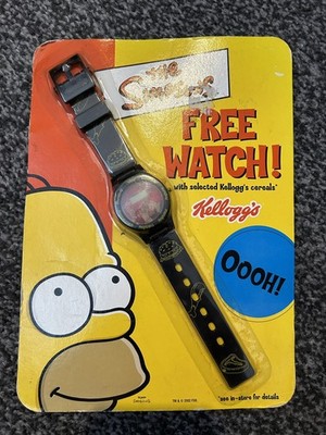 The Simpsons Uhr schwarz - Kelloggs Edition - Vintage 2002 - RARE SEALED