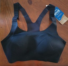 NWT Brooks Dare Racerback 2.0 Run Bra 34C Black Adjustable Straps Seamless