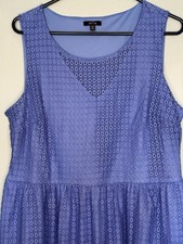 Apt 9 Purple Midi Sleeveless Dress, Lined Size 1X Plus Size, Longer Back Seam