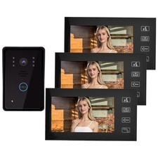 7in TFT Video Intercom Access System Home Security Doorphone With 3 Monitors GBD