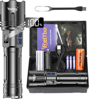 Relybo Taschenlampe Led Aufladbar 1000000 Lumen, Led Taschenlampe Extrem Hell Xh