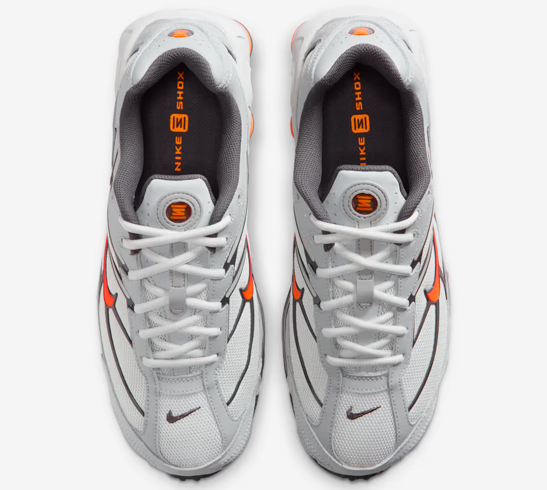 Nike Shox Ride 2 Shoes Photon Dust Smoke Grey Total Orange Men's