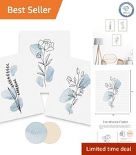 Elegant Abstract Floral Wall Decor Set - 16x12 Canvas Prints for Home