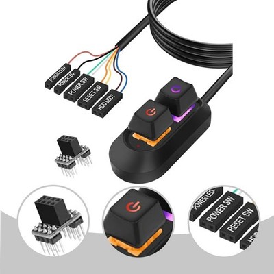 Vereinfachte Installation Desktop Computer Schalter Taster mit 2 Meter Kabel