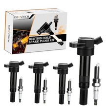 Ignition Coil  Spark Plug Compatible with Hyundai UF651  Spark Plugs Set of 4