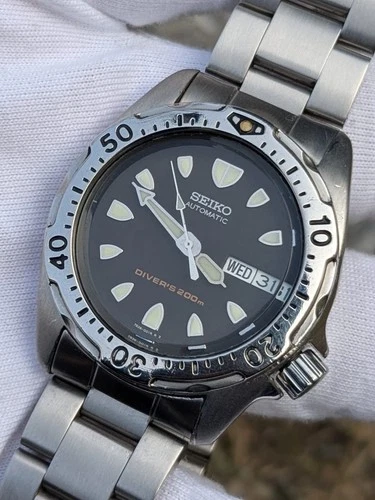 Rare Seiko Diver Mid size 7s26-0010 Black Dial Men's Vintage watch Japan