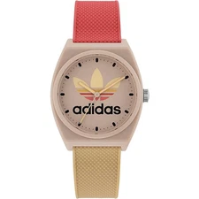 Wristwatch ADIDAS STREET PROJECT TWO AOST23056 Silicone Red Beige