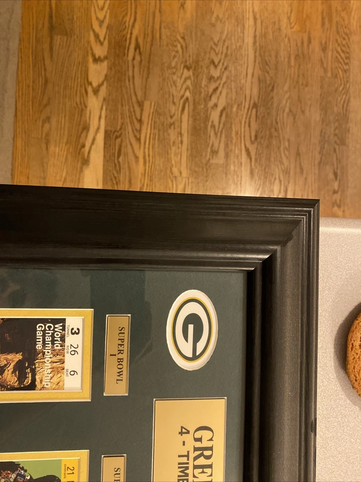 Green Bay Packers Super Bowl Deluxe Gold Coin Ticket Frame Foto 2 de 4