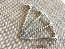 1980s-90s VINTAGE PEARL 4 CLASSIC BASS DRUM T-RODS & 4 WASHERS GOOD