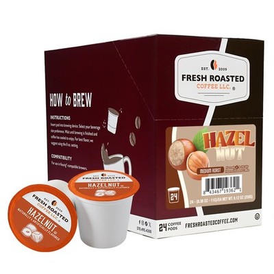 Fresh Roasted Coffee, Hazelnut, Flavored Coffee Pods, 24 24 Count (Pack of 1) 