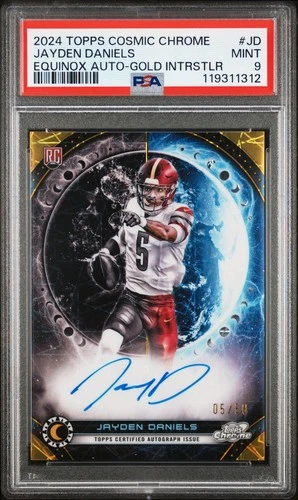 Jayden Daniels Cosmic Chrome Equinox On Card Auto Gold /50 - # MATCH! (RC, AU)