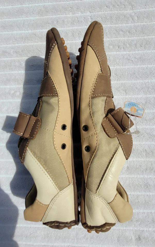 SISTEMA EFECTO CIELO PRIMIGI MUJER 9 (40 UE) MARRÓN Y BRONCEADO Tachonado Mocs de conducción. Nuevo con etiquetas Foto 3 de 4