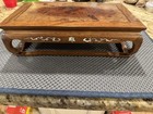 Antique Chinese Coffee Tea Altar Table Mother Of Pearl Inlays, Burl Walnut — photo 2