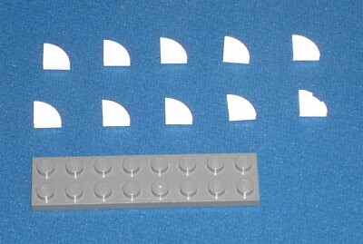 LEGO NEW 1x1 White Tile Quarter Circle (10x) 6172366 Brick 25269