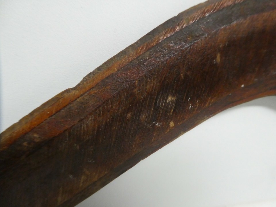 VINTAGE HAWES AUSTRALIAN PLY WOOD ABORIGINAL BOOMERANG HAND MADE