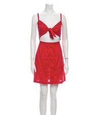 Reformation V-Neck Cutout Red Mini Dress Size 0