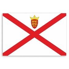 2 x 10cm Jersey Flag Vinyl Stickers - Flags Travel Sticker #70790