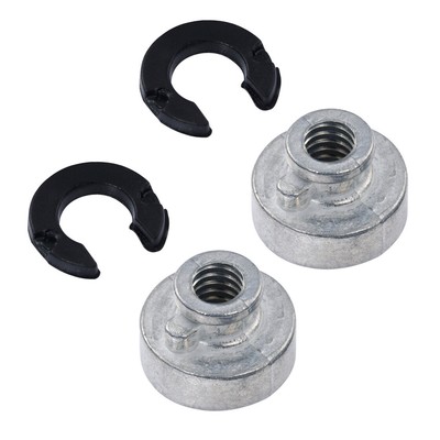 Black Motorcycle Seat Bolts Polished Aluminum For Harley-Davidson 1996-up Pair