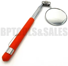 2" Telescoping Inspection Mirror 360 Degree Swivel Neck Extendable 27"