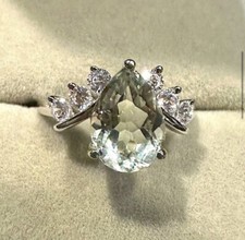Prasiolite Ring S925 Sz 7