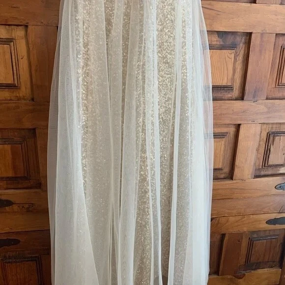 Sorella Vita 长款青少年伴娘礼服带亮片和薄纱覆盖 — 第 3/4 张图片