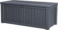 Keter Rockwood Aufbewahrungsbox 570L 155 x 72 x 64cm bietet bequemes Sitzen
