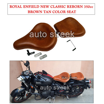 Fit Für Royal Enfield Klassisch Reborn 350cc '' Vorne Hinten Hellbraun Leder Sitz