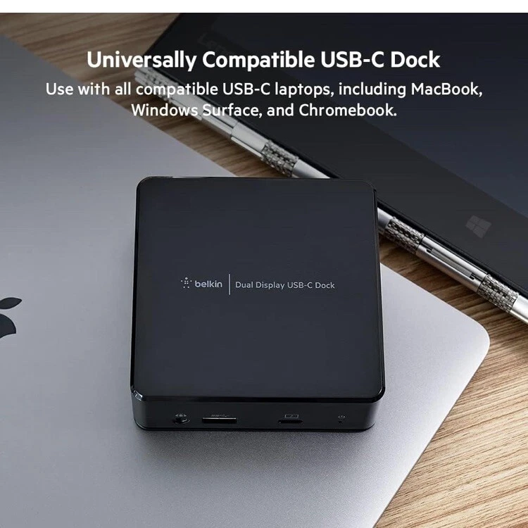 Belkin USB C Docking Station USB Hub Dual 4k Computer Monitor Display Read First - Image 3 of 4