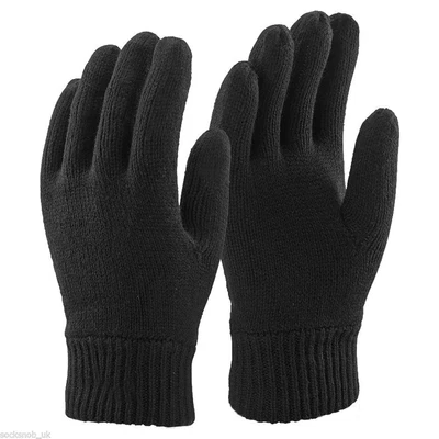 HERREN 3M SCHWARZ THINSULATE THERMOFUTTER WINTERHANDSCHUHE GROß/EXTRA LARGE - Bild 1 von 4