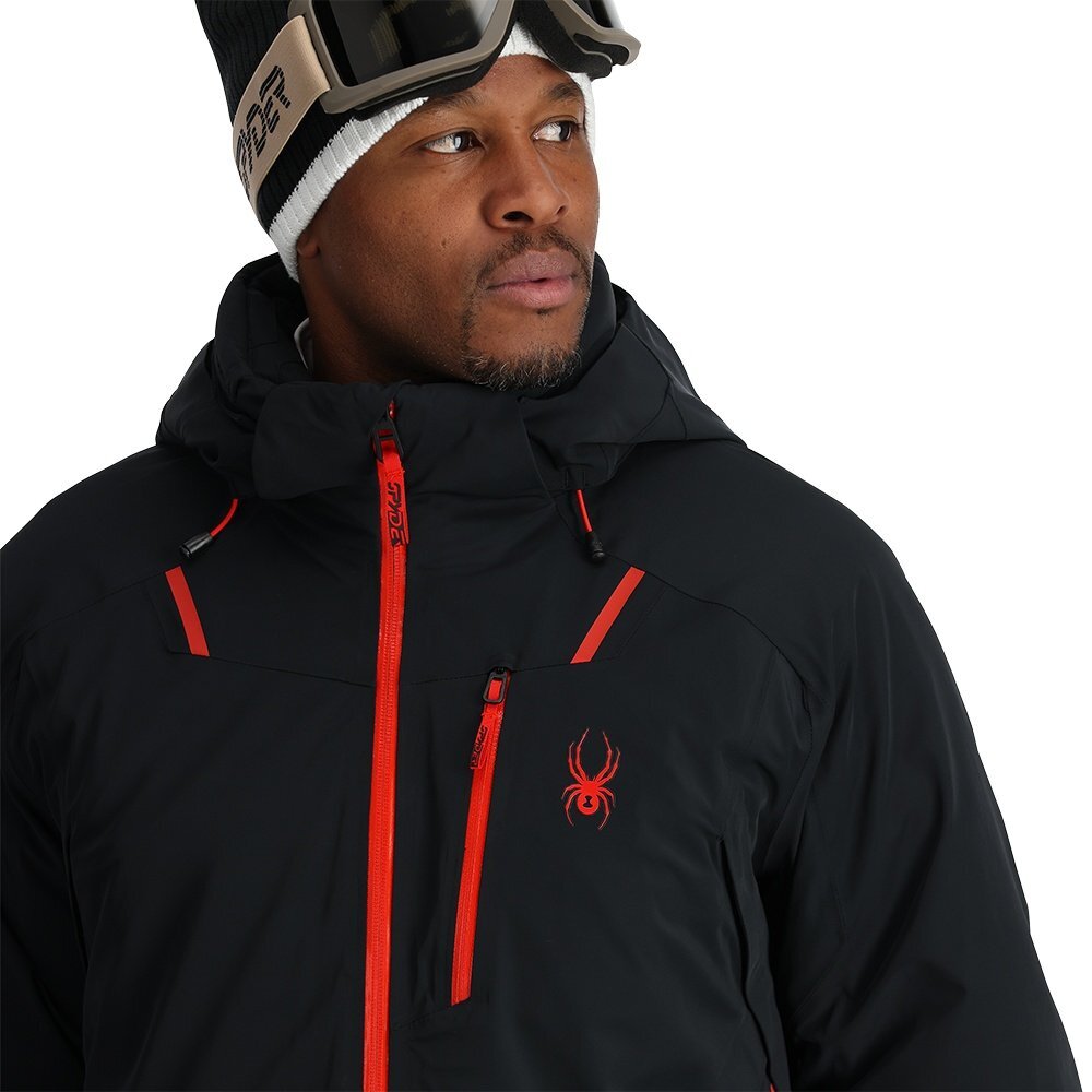 Men's SPYDER Vanqysh GoreTex Insulated Ski Snow Jacket Coat BLACK eBay