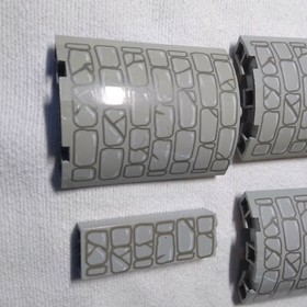 F Lego Lot 4 Light Gray Parts Stone Pattern 30562px1 2454pb001 Harry Potter 4709