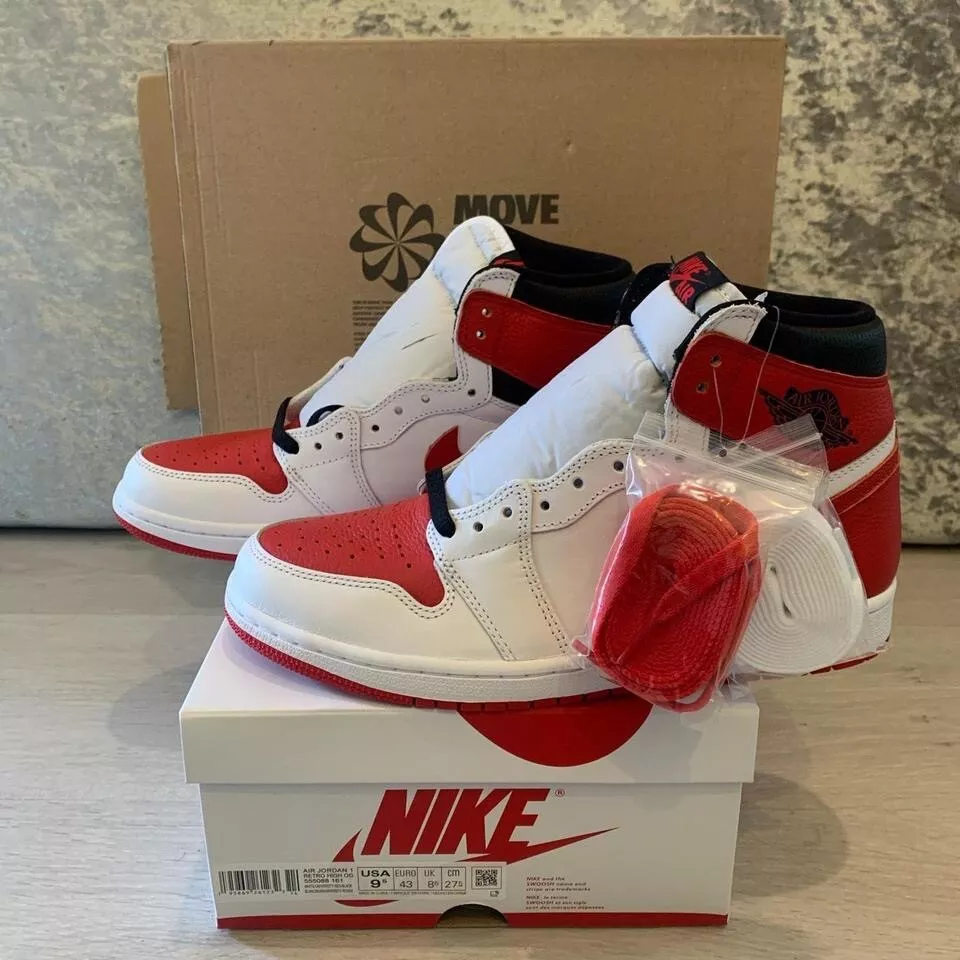 Jordan 1 retro hotsell white and red