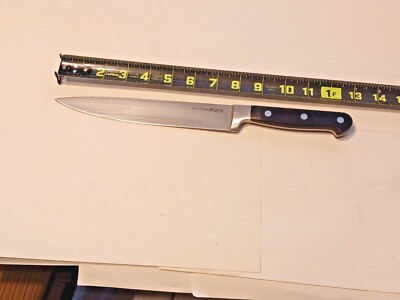 Wolf Gang Puck 8'' Carving Knife From China (032012) W/ Black Nylon Scales