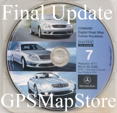 2011 Final Update for Mercedes CD Base Navigation Map Disc #7 ME VT NH MA CT RI