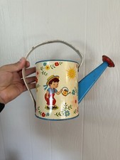 Vintage Ohio Art CO. Sun Flowers Boy Girl Watering Can Multicolor ART DECO