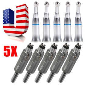 USA NSK Style Dental Slow Low Speed Handpiece Contra Angle Push /4Hole Air Motor