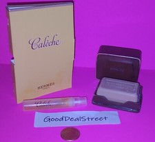 Authentic HERM S quipage Travel soap in VINTAGE dish Cal che EdP sample spray