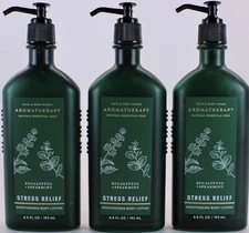 3PK Bath & Body Works Eucalyptus Spearmint Lotion Stress Relief Moisturizer 6.5