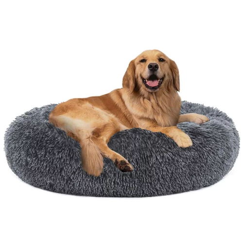 Calming Donut Dog Bed Anti-Anxiety, Self Warming, Cozy Soft Plush round Pet Bed,