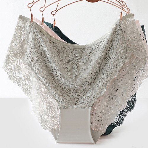 Womens Sexy Lace Panties Knickers Lingerie Seamless Underwear Briefs Plus Size - Picture 4 of 22