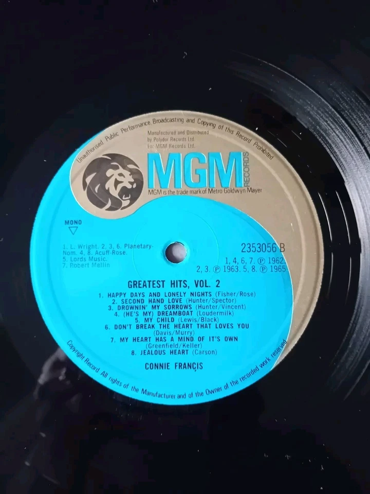 Connie Francis Greatest Hits Vol. 2 - Image 3 of 3