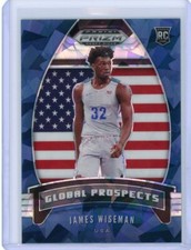 2020/21 Panini Prizm Draft Picks Global Prospects Blue Ice #97 James Wiseman 