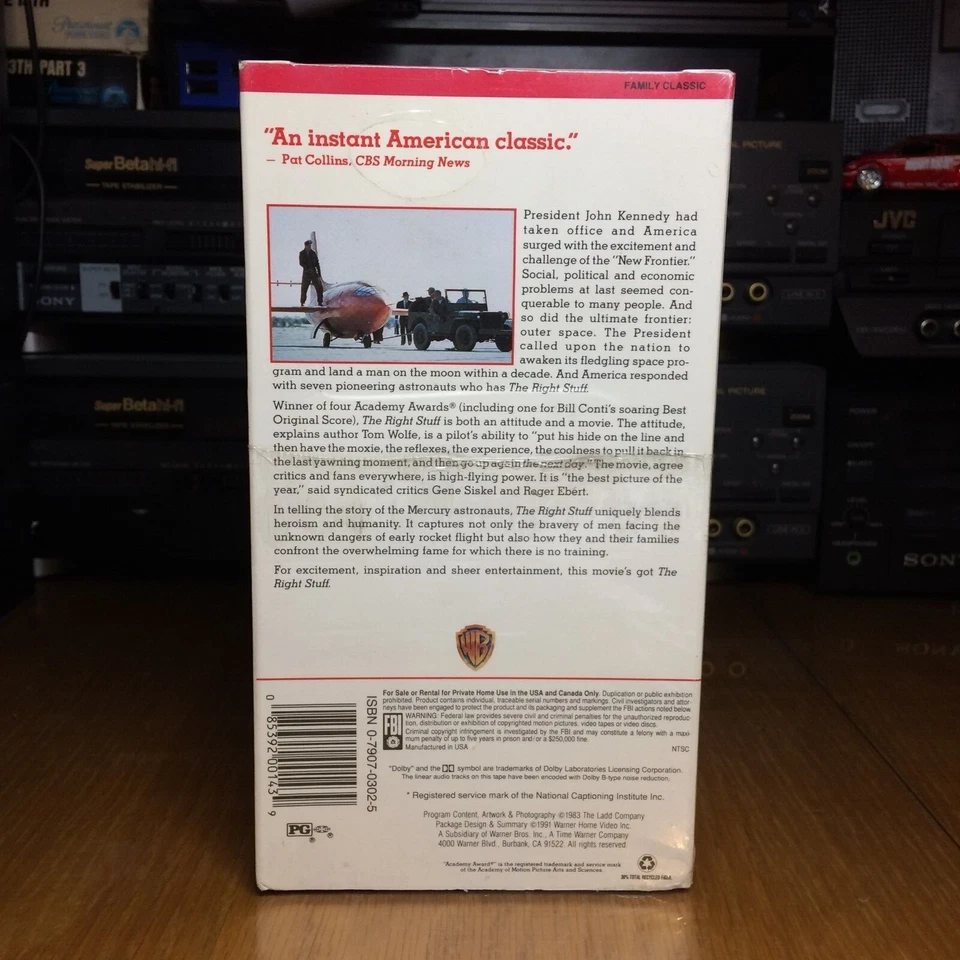 The Right Stuff (1983) (VHS, 1992, 2-Tape Set) Factory Sealed Warner Watermarks - Image 4 of 4