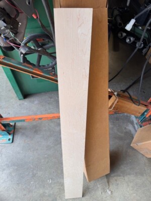 HIGH DENSITY Birdseye Maple .3''x4.2 x40  KD Neck Fret
