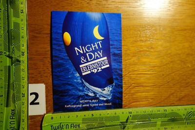 Alter Aufkleber Getränke Kaffee NIGHT & DAY Jacobs Segeln Erlebnistour 1992