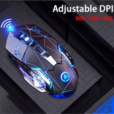 Rechargeable Wireless. Backlight Optical Noiseless Button Desktop    Game Mouse