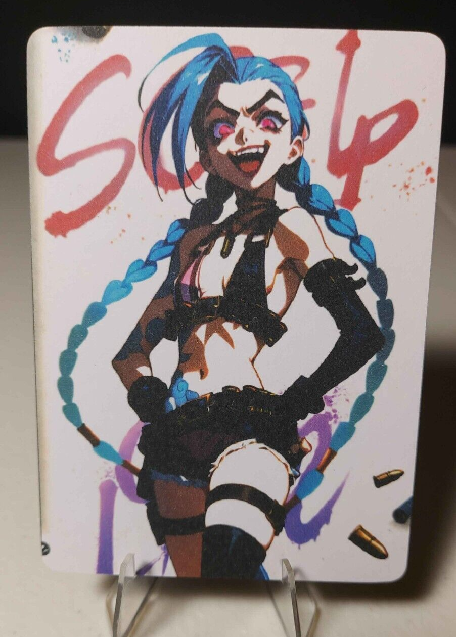 Jinx Full Art Goddess Story League of Legends Waifu Trading Card