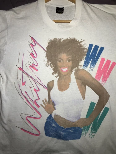 WHITNEY HOUSTON SHIRT RAP TEE R&B 90s 80s BODYG 1980s vintage concert t-shirt, vintage, single stitch, B+ condition