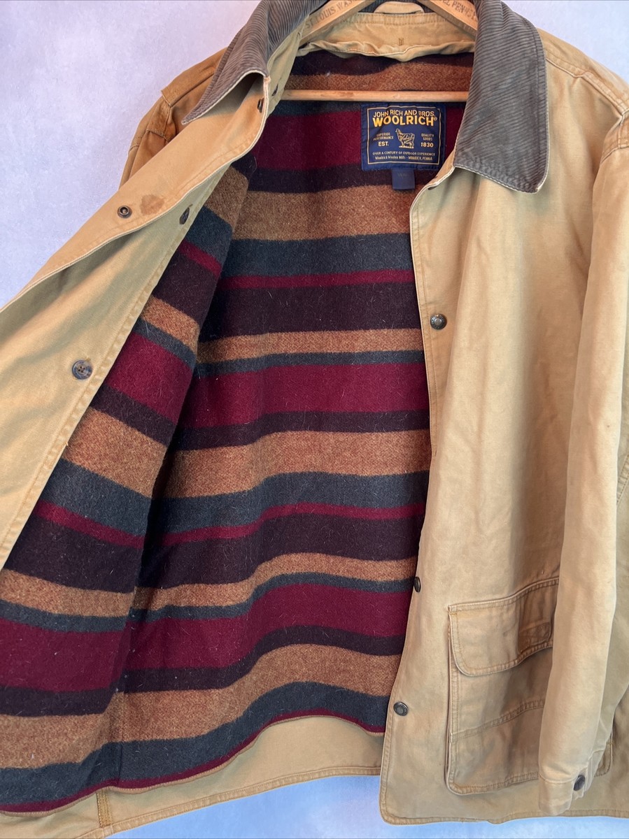 WOOLRICH ~ Men's L Canvas Barn Chore Jacket w Wool Liner WOOLRICH ~ Men's L Canvas Barn Chore Jacket w Wool Liner